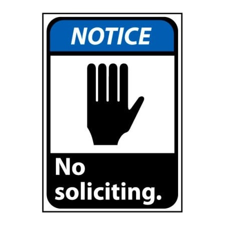 National Marker Co Notice Sign 14x10 Aluminum - No Soliciting NGA20AB